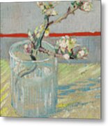 Sprig Of Flowering Almond In A Glass #7 Metal Print