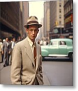 1950s New York. 1950s Movies. Photograph Of Fam By Asar Studios #7 Metal Print