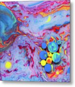 Colorful Artistic Abstract Background Bubble Painting Art #8 Metal Print