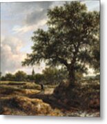 Landscape With A Village In The Distance Metal Print