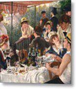 Luncheon Of The Boating Party By Pierre-auguste Renoir Metal Print