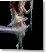 Nina Underwater For The Hydroflute Project Metal Print