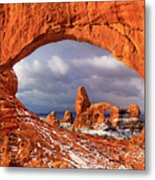 714000085 Turret Arch Arches National Park Utah Metal Print