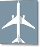 767 Passenger Jet Aircraft - Slate Metal Print