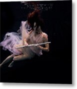 Nina Underwater For The Hydroflute Project #8 Metal Print