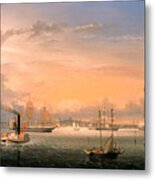 Boston Harbor By Fitz Henry Lane Metal Print