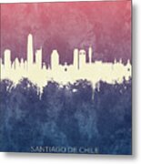 Santiago De Chile Skyline #9 Metal Print