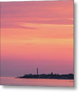 A Beautiful Pastel Sunset Over The Sea Metal Print