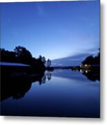 A Blue And Bluer Lake Morn Metal Print