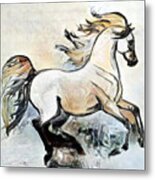A Cantering Horse 002 Metal Print
