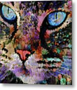 A Colorful Cat Named Kitty Metal Print