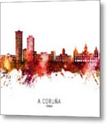 A Coruna Spain Skyline #76 Metal Print