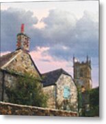 A Courtyard In Stow Metal Print