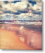 A Day At The Beach 3 Metal Print