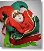 A Favorite Christmas Ornament In Green And Red Metal Print