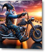 A Gnome's Highway To Adventure Metal Print