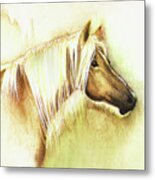 A Horse By The Taj Metal Print
