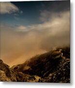 A Misty Day On The Cliffs Of The Algarve Coast Of Portugal Metal Print