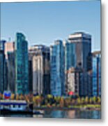 A Panoramic View Of Downtown Vancouver Metal Print