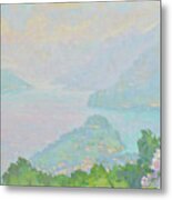 A Pink And Blue And Green Mood Metal Print