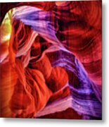 A Vibrant Display Of Nature In Antelope Canyon Metal Print