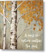 A Walk In Nature Soothes The Soul Metal Print