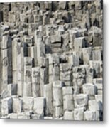 Abstract Basalt Columns Metal Print