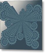 Fractal Butterfly Metal Print