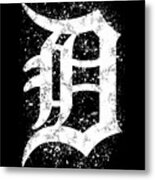 Abstract Detroit Tigers Baseball Poster Metal Print