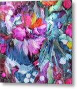 Abstract Flowers 225-detail Metal Print