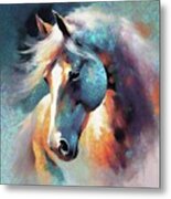 Abstract Horse Portrait - 01940 Metal Print