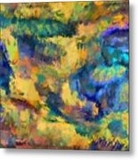 Abstract Meadow Metal Print