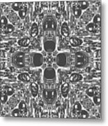 Abstract Monotone Pattern Metal Print