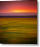 Abstract Of Sunflowers At Sunset Metal Print