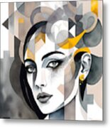 Abstract Portrait - 6a Metal Print