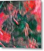 Abstract Red Forms Metal Print