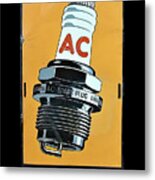 Ac Delco Vintage Spark Plug  Sign Metal Print