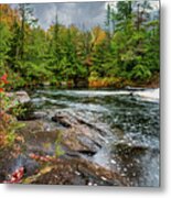 Adirondacks Autumn At Bog River Falls 2 Metal Print