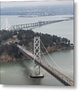 Aerial Bay Bridge - San Francisco Metal Print
