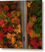 Aerial  Nh Fall Foliage Metal Print