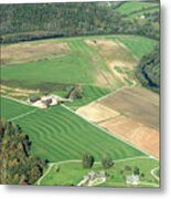 Aerial View Of Farmland In Western North Carolina Metal Print