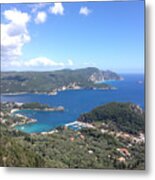 Aerial View Of Greek Island Metal Print