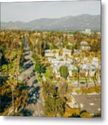 Aerial View Of Pasadena, California Metal Print