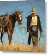After A Long Ride Metal Print