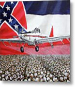 Air Tractor 802 With Ms Flag Metal Print