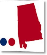 Alabama Map Usa Metal Print