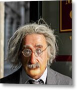 Albert Einstein Wax Figure Wall Art Metal Print