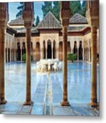Alhambra Courtyard Of The Lions Metal Print