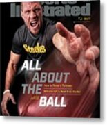 All About The Ball - Pittsburgh Steelers T.j. Watt Sports Illustrated Cover Metal Print