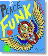 Allstars Peace Love Funk Metal Print
